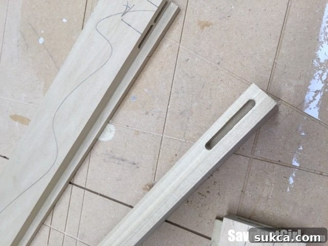 Prepared Stiles with Mortises for Inset Drawer Fronts