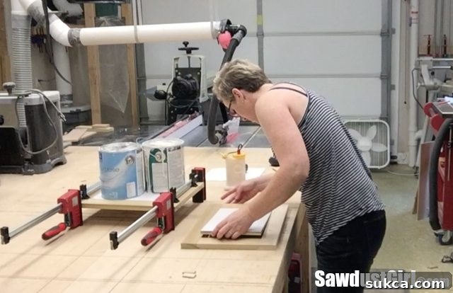 Drawer Front Panel Secured During Drying