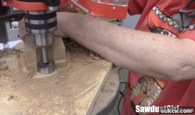 Router bit storage.