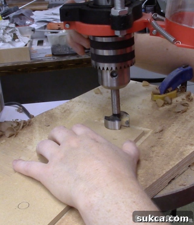 Router bit storage.