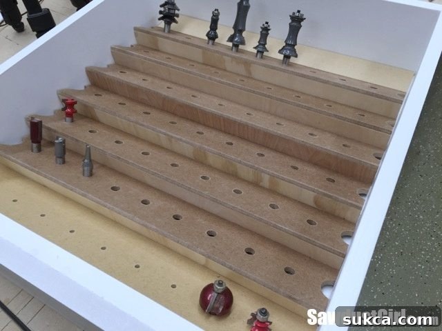 Router bit storage.