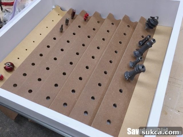 Router bit storage.