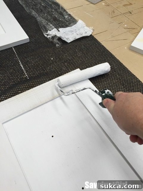 Primer Touch-Ups Applying final primer touch-ups to ensure all imperfections are covered and the surface is uniform