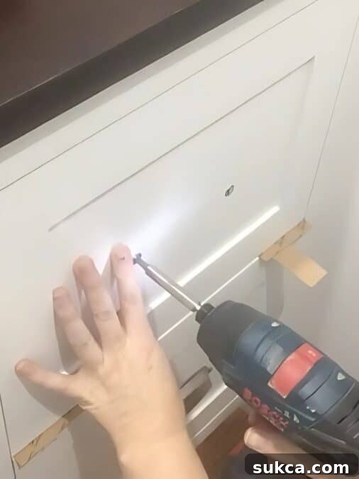 Installing cabinet drawer fronts - easy method for a perfect finish