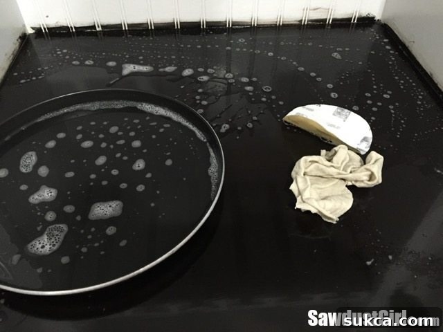 Wet sanding a wood countertop - Initial wet sanding
