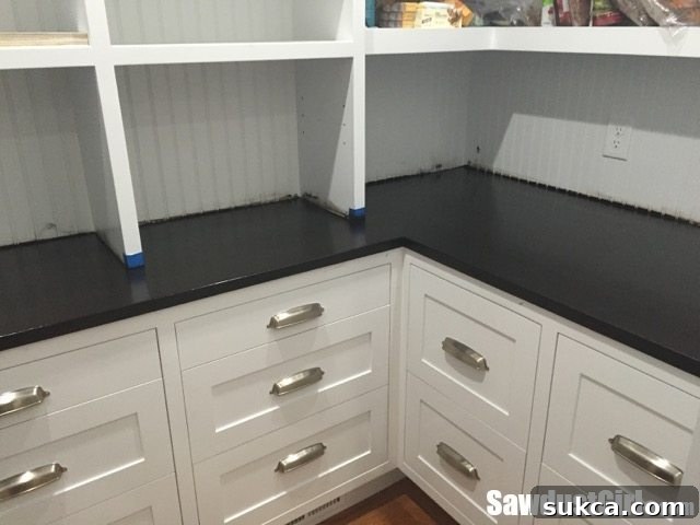 Applying polyurethane to a wood countertop - Stained and ready