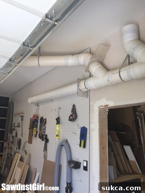 Workshop Reimagined 8 dust collection pipes to nowhere