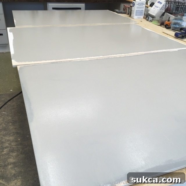 An Easy Guide to Building DIY Sliding Doors for Cabinets - Chalkboard paint for sliding doors on workshop cabinets
