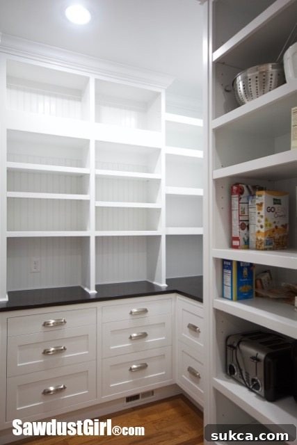 Organized Pantry from Entrance