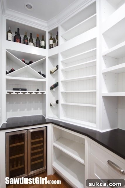Organized Walk-in Pantry Shelves