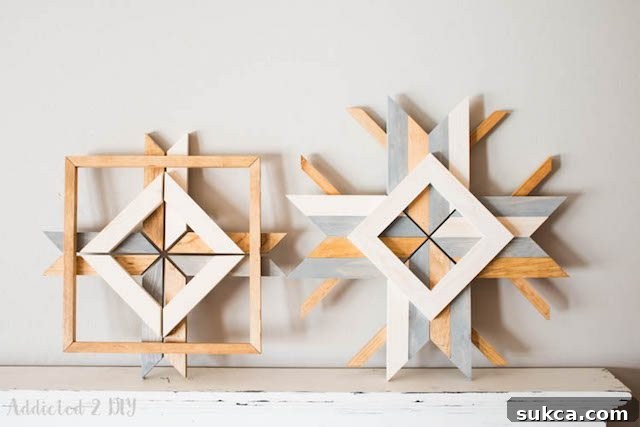 Scrap wood Snowflakes