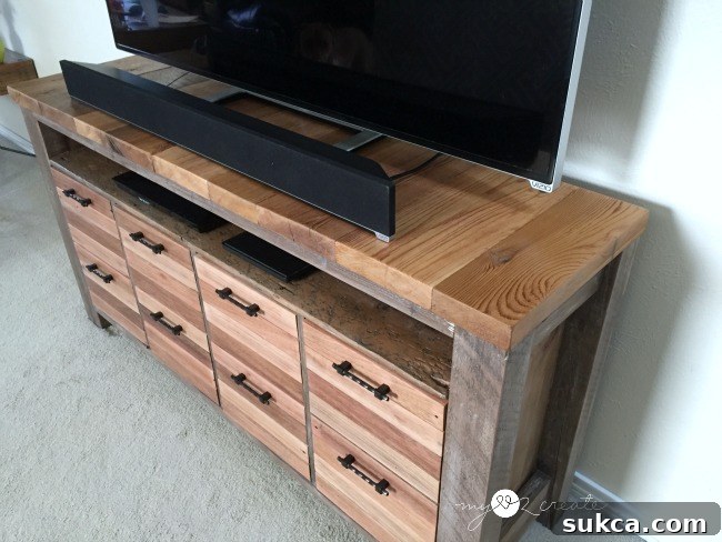 Scrap Wood TV Console