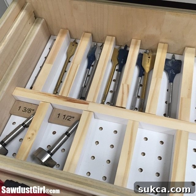 Adjustable dividers for drawer storage.