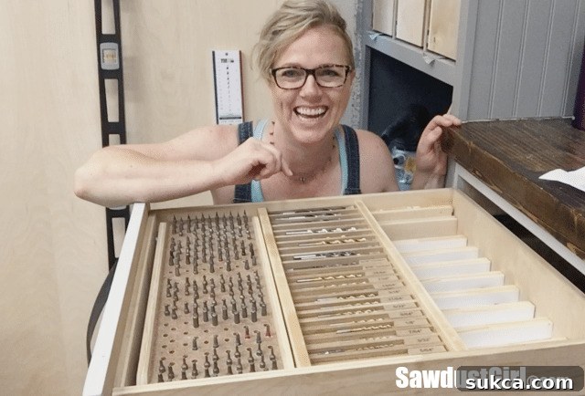 Drill Bit Drawer Storage Organizer