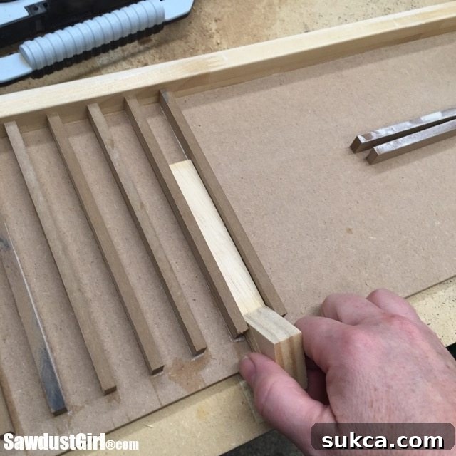 Applying Glue to Drill Bit Dividers