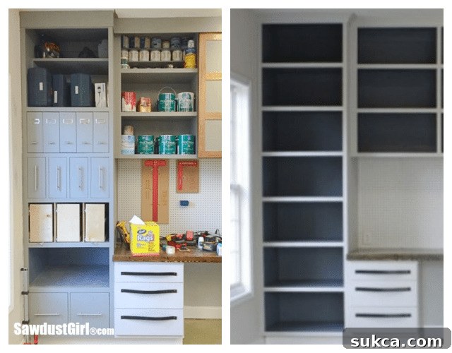 Add Vertical Storage Drawers to Existing Cabinets
