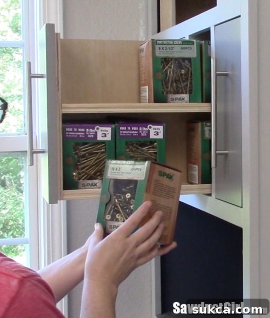 Screw Organization Drawer Vertical Drawers for SPAX Fasteners Organization