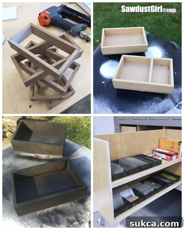 Nail Storage Drawer Vertical Drawers for Nail Gun Nails