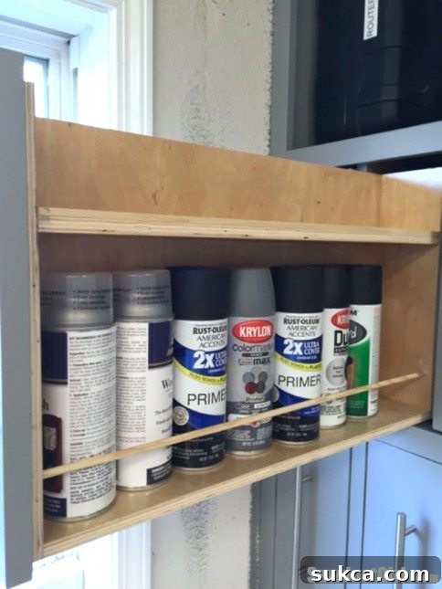 Spray Paint Storage Vertical Drawer with Dowel for Spray Paint