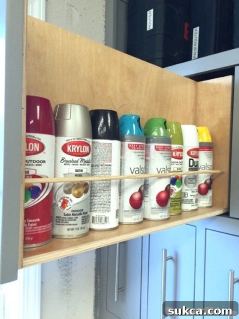 More Spray Paint Storage Spray Paint Organization in Vertical Drawers