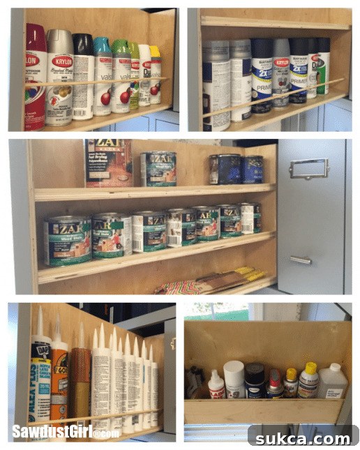 5 Drawer Section Workshop Organization Completed 5-Drawer Vertical Storage Section