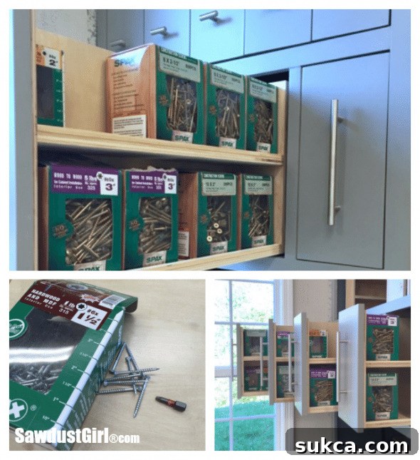 4 Drawer Section Fastener Storage Completed 4-Drawer Vertical Storage Section