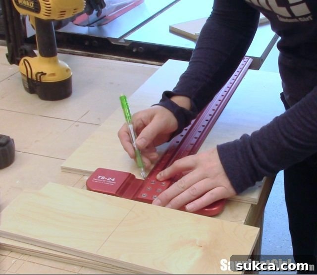 Drawer Shelf Layout Marking Shelf Placement for Vertical Drawers