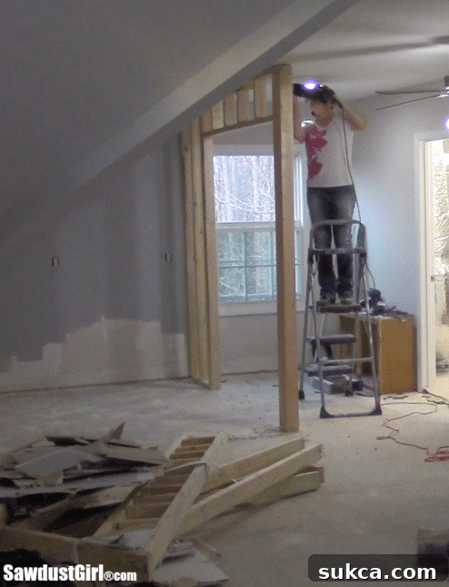 Elevated Strides 5 Tools of the trade: Demolition in progress for the new studio.