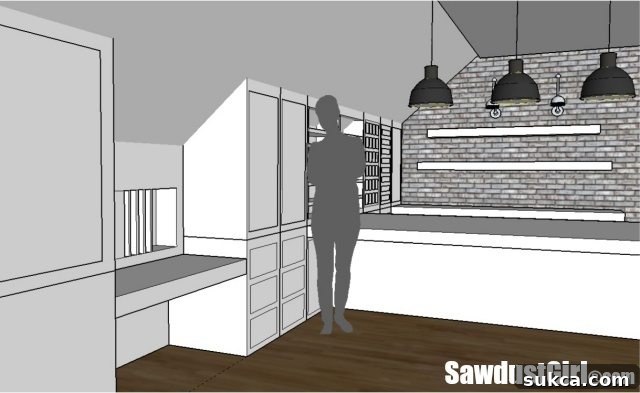 Craft room countertop height details
