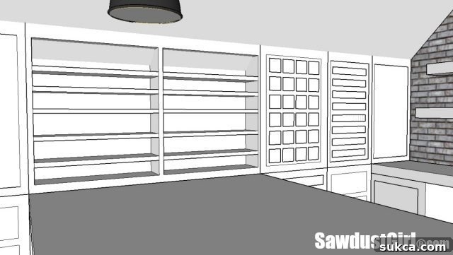 Craft room cabinet details