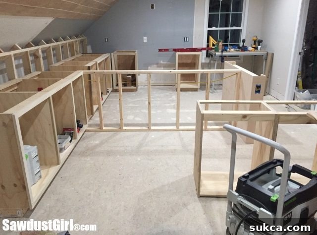 Half Wall Support Structure for Robust Craft Room Island Construction