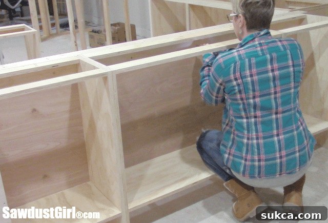 Detailed View of Custom Craft Island Cabinets Showing Intentional Design
