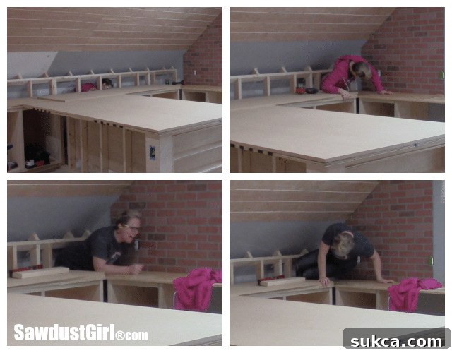 Building Countertops in place