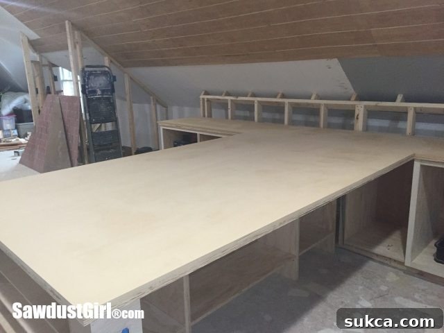Building Countertops in place