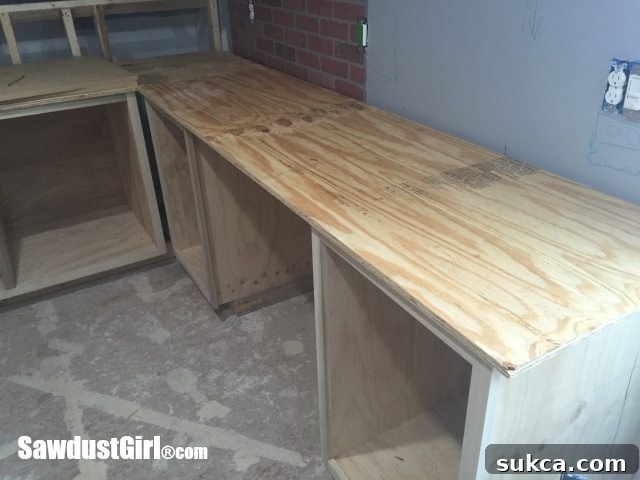 Building Countertops in place