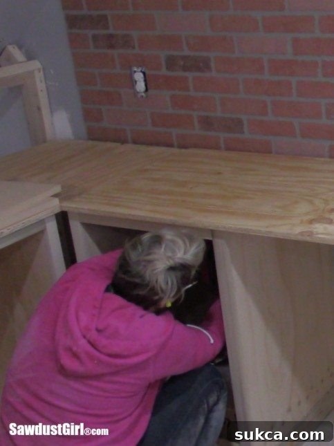 Building Countertops in place