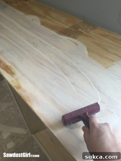 Building Countertops in place