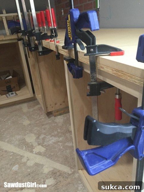 Building Countertops in place