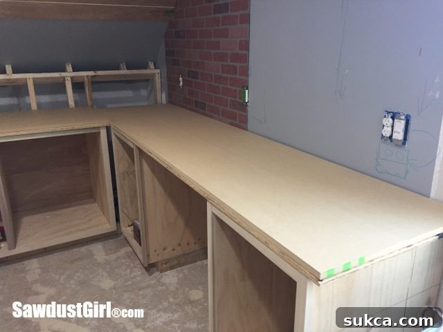 Building Countertops in place