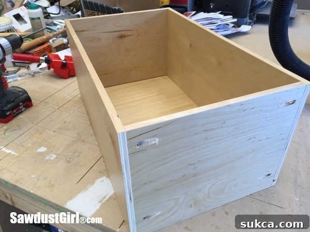 Drawers for hanging file folders. 