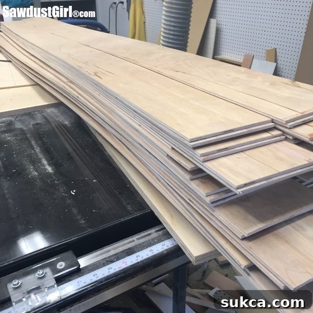 Plywood sheets ripped into planks Raw plywood planks for V-Groove ceiling