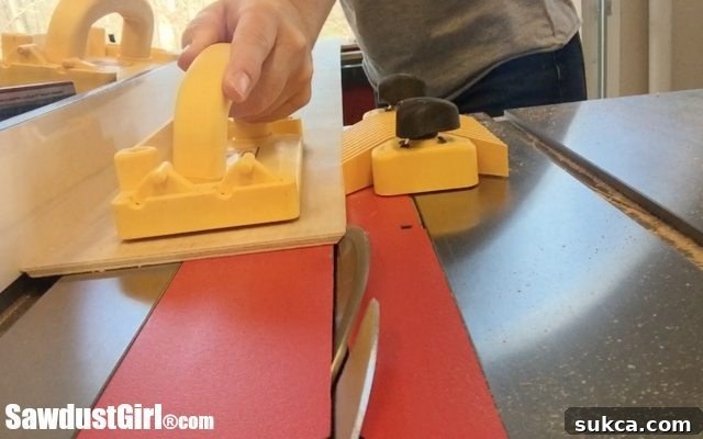 Beveling plank edges Table saw setup for beveling plywood planks