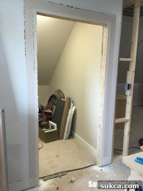 Extending wall for barn door installation