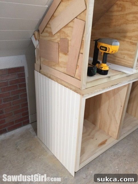 Cover Cabinet Sides with Beadboard Paneling 