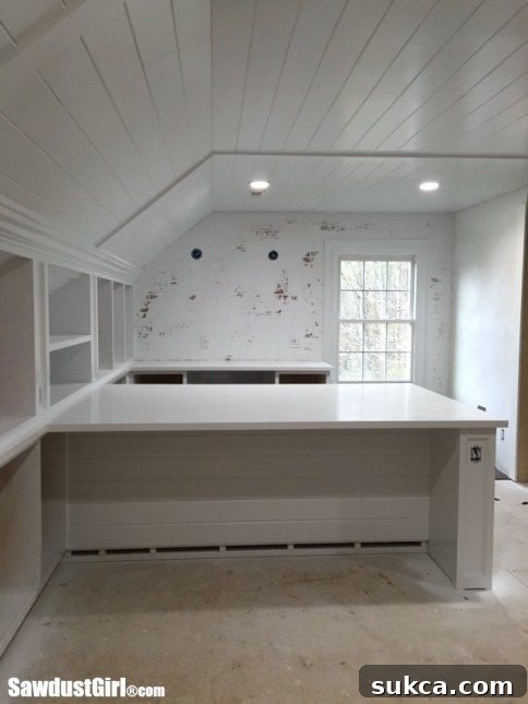 White Painted Countertops and Cabinets
