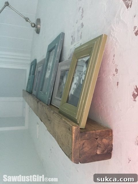 Faux Reclaimed Beam Picture Ledge Design Making a Faux Beam Picture Rail