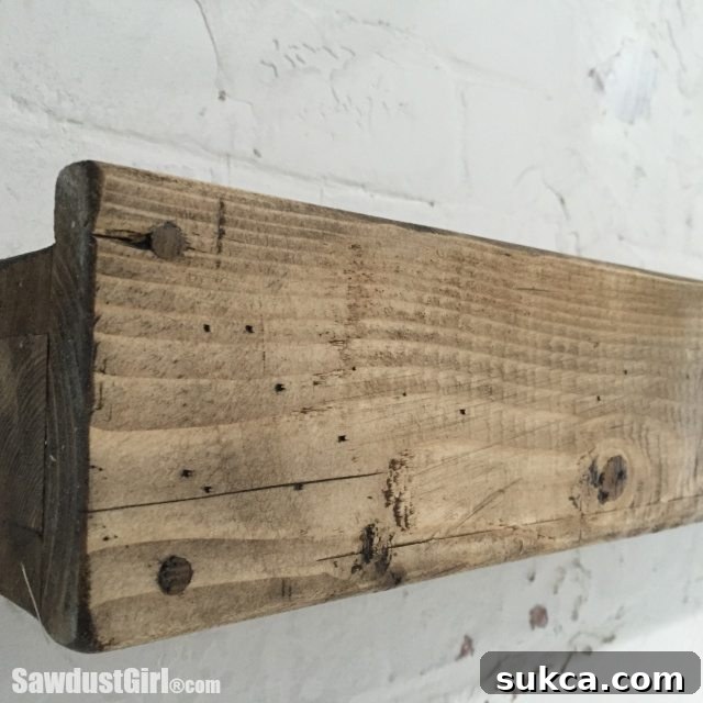 Rustic Picture Ledge in Studio Decor How to Make a Faux Distressed Wood Picture Ledge