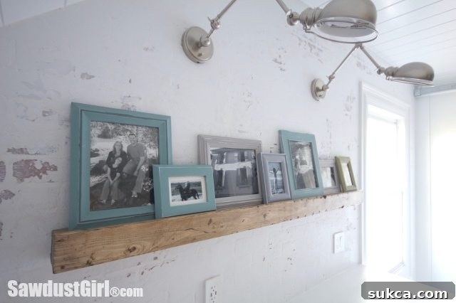 Home Decor DIY Rustic Shelf How to Make a Faux Beam Picture Rail