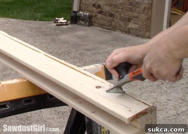 Distressing Wood for a Reclaimed Look Making a Faux Reclaimed Beam Ledge