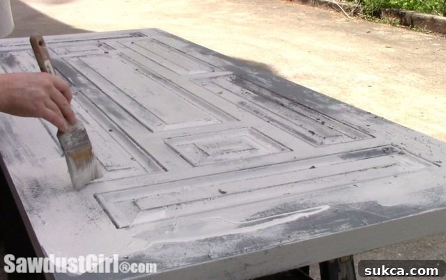 Weathered Wonders: Distressed Studio Barn Door 20 Chippy Paint Technique final coat